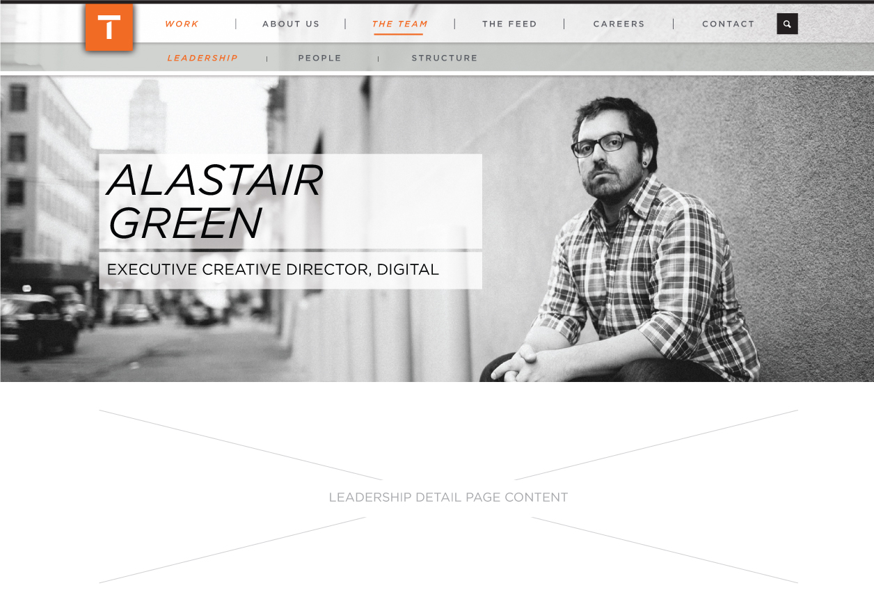 Leadership page visual design layout