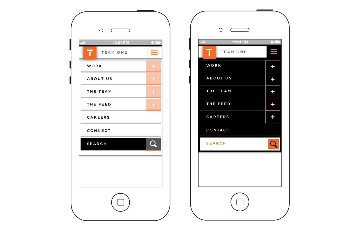 Mobile Nav Design Options